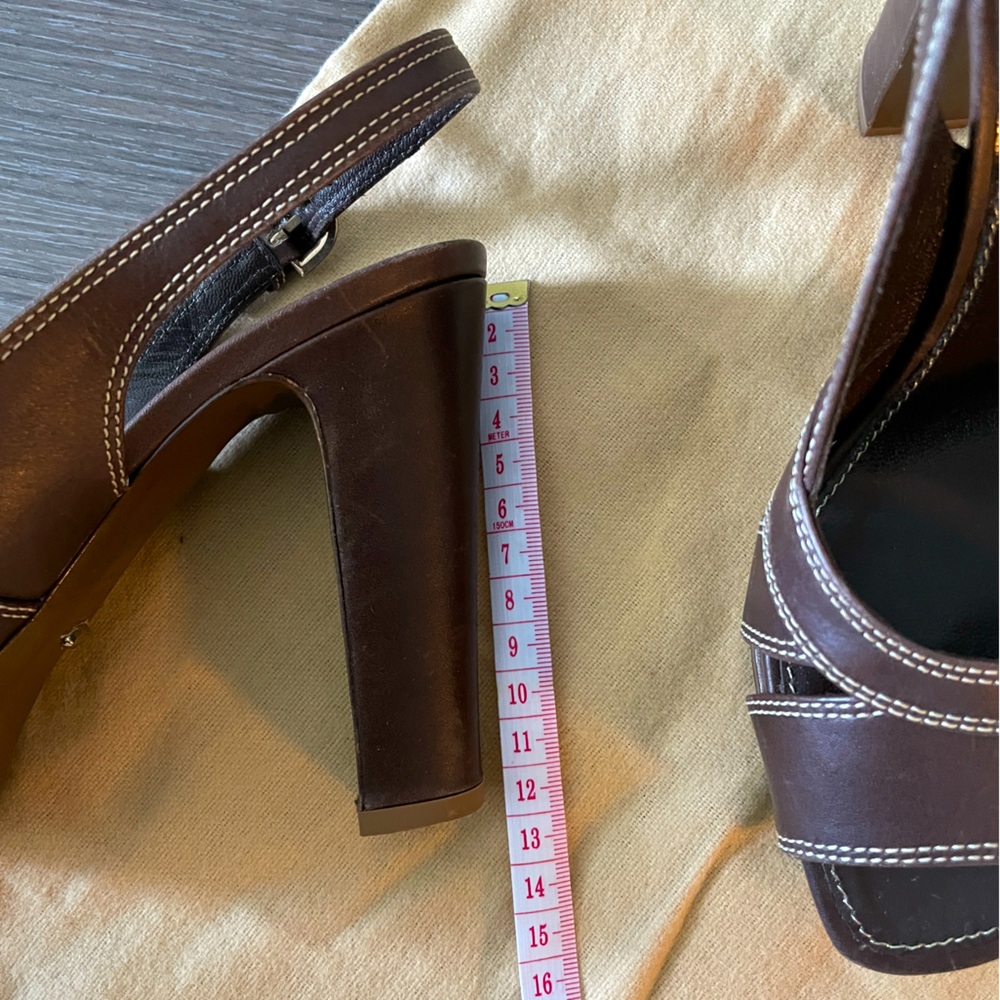 Sergio Rossi Brown Leather Sandal 36 - Picture 5 of 7